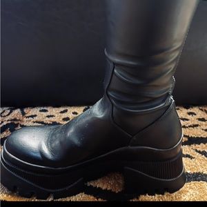 Zara Leather Chunky Boot